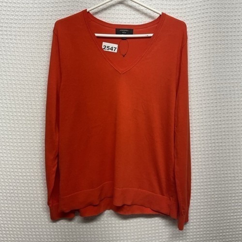 NWOT Banana Republic Forever V-Neck Sweater Women XL‎ Indonesia Cotton/Rayon